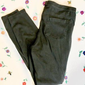 HUE Gray Original Denim Leggings- Lg